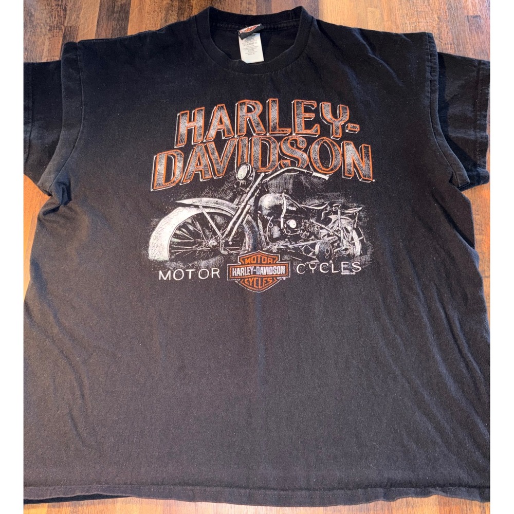 Harley Davidson T-Shirt Mens XL Black Legacy Effingham IL Graphic Biker Tee